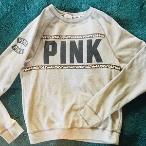 Rare VS PINK Cheetah print crew neck